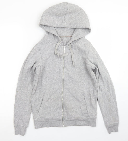 NEXT Womens Grey  Cotton Full Zip Hoodie Size XS  Zip