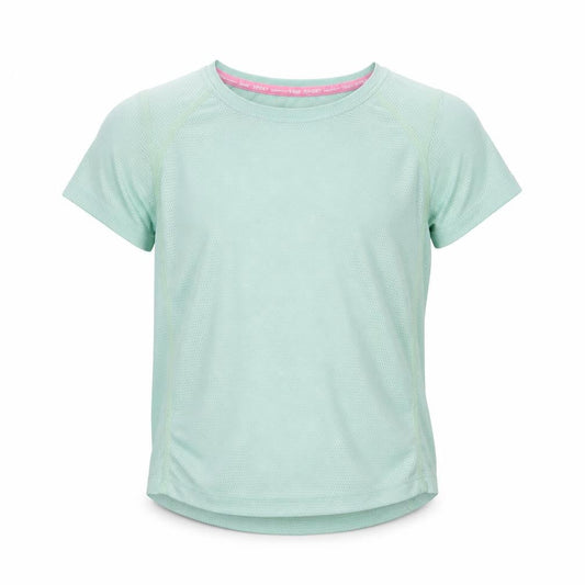H&M Girls Green  Polyester Basic T-Shirt Size 6 Years Round Neck