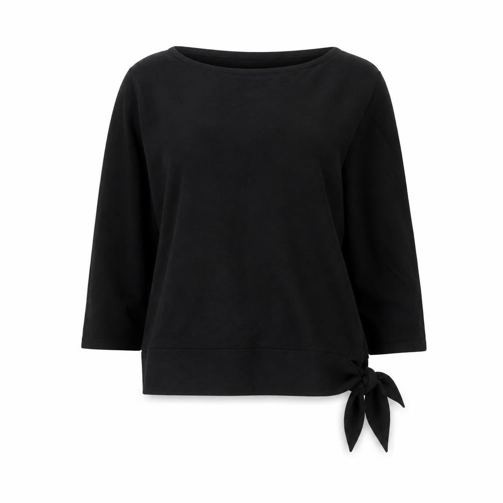 Platinum Womens Black Round Neck  Viscose Pullover Jumper Size M