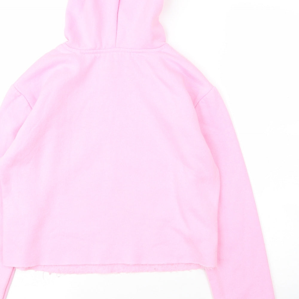 New Look Girls Pink  Cotton Pullover Hoodie Size 14 Years