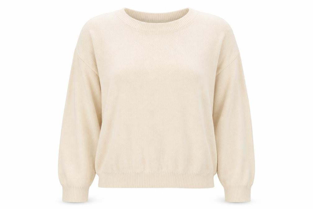 Brave Soul Womens Beige Round Neck  Acrylic Pullover Jumper Size L