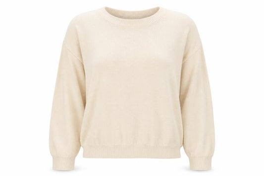 Brave Soul Womens Beige Round Neck  Acrylic Pullover Jumper Size L