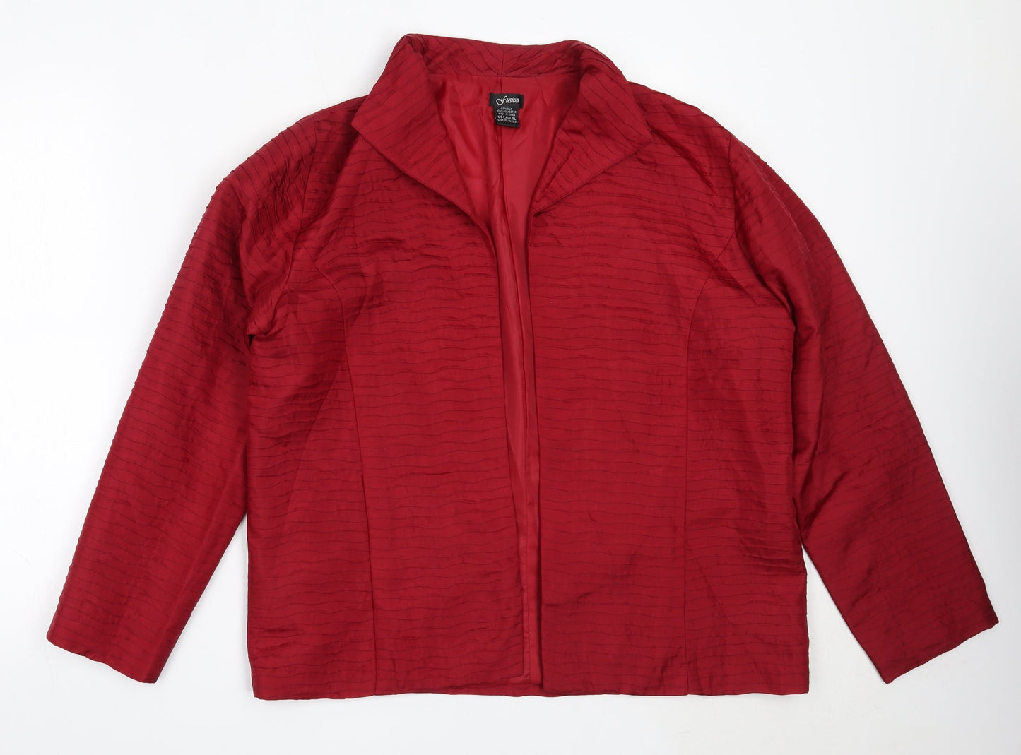 Fusion Womens Red   Jacket Blazer Size L