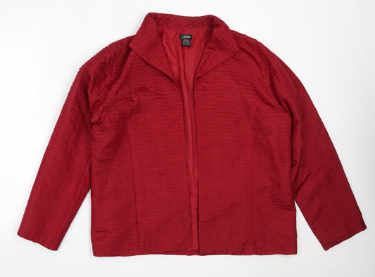 Fusion Womens Red   Jacket Blazer Size L