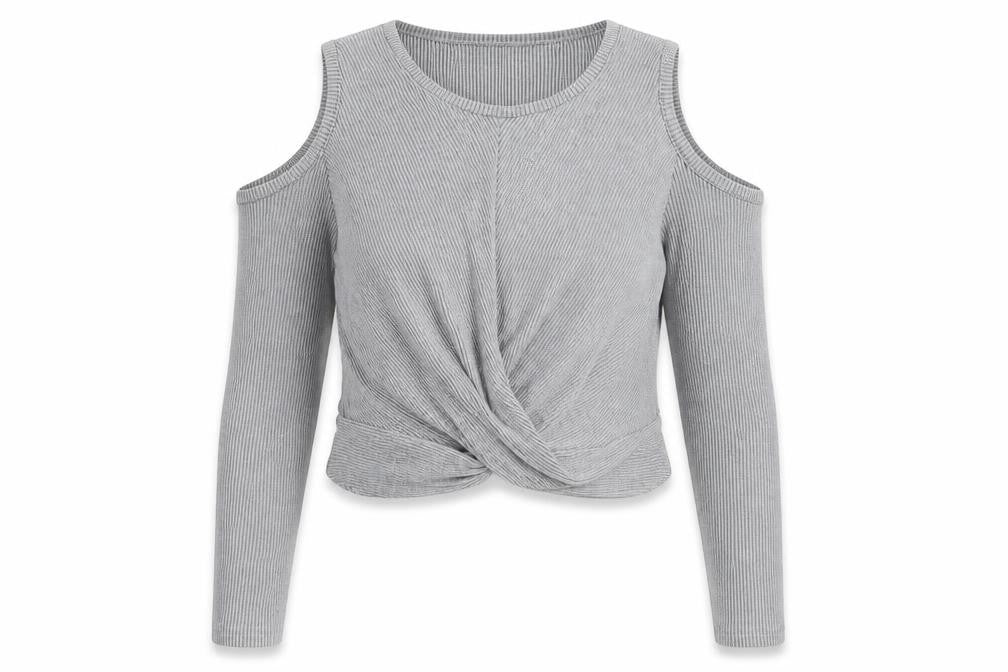 Miss Selfridge Womens Grey Round Neck  Polyester Pullover Jumper Size 14