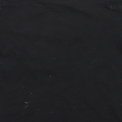 Tu Boys Black  Cotton Basic T-Shirt Size 4 Years Round Neck
