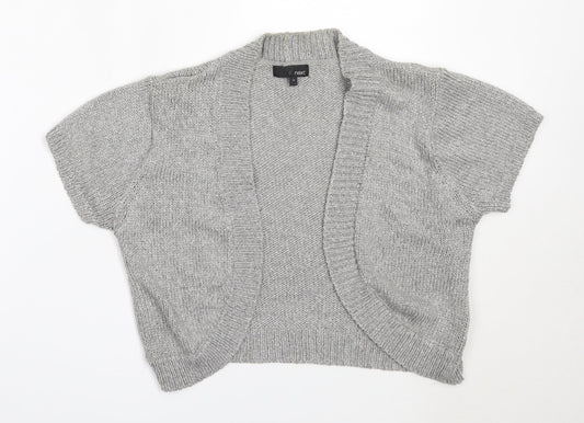 NEXT Womens Grey Round Neck  Viscose Cardigan Jumper Size 14