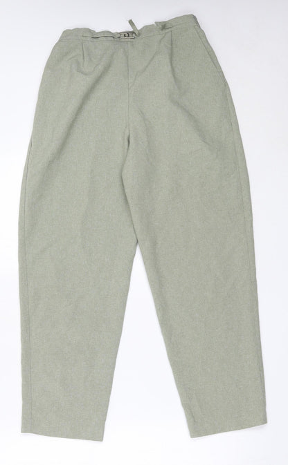Classics Womens Green  Polyester Trousers  Size 12 L25.5 in Regular