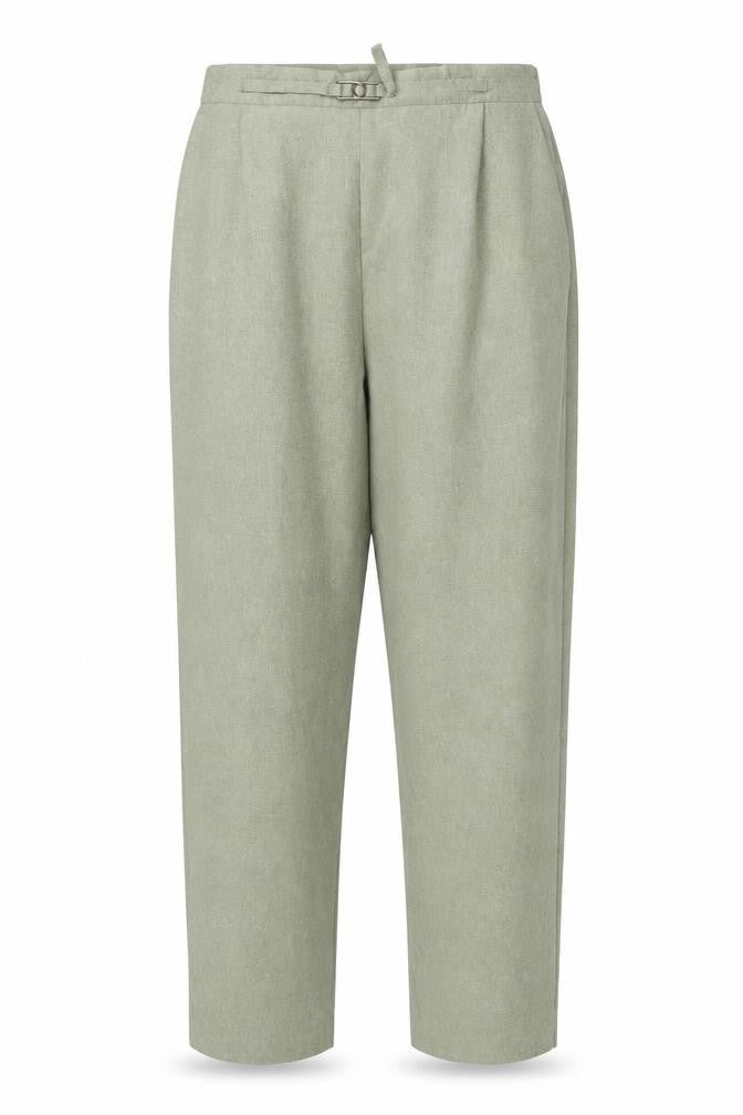 Classic Womens Green  Polyester Trousers  Size 12 L25.5 in Regular