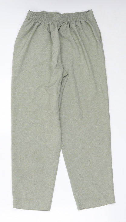 Classics Womens Green  Polyester Trousers  Size 12 L25.5 in Regular