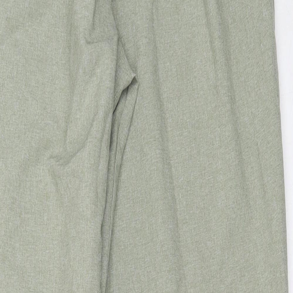 Classic Womens Green  Polyester Trousers  Size 12 L25.5 in Regular