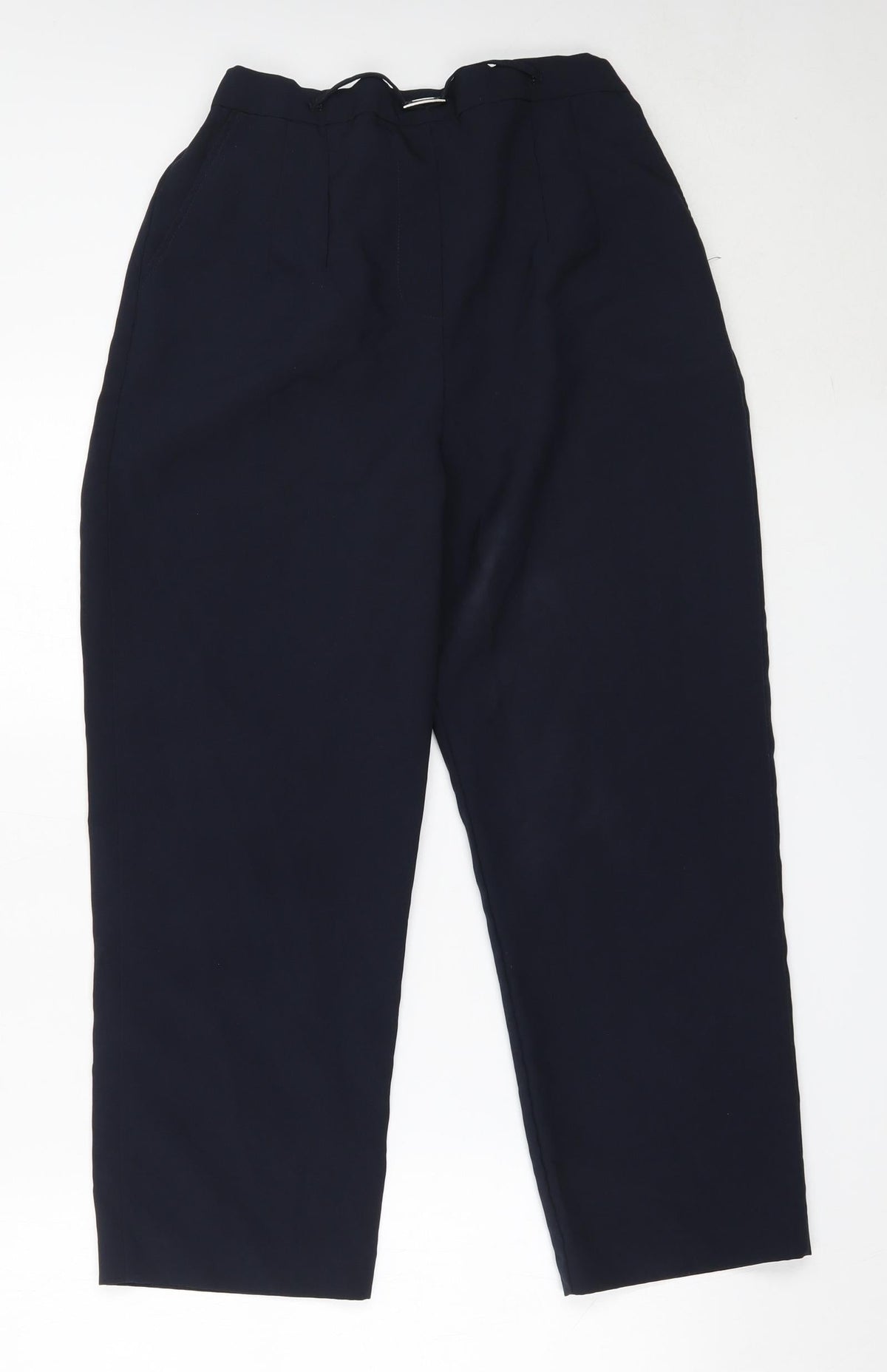 Sarah Hamilton Womens Blue  Polyester Trousers  Size 14 L24.5 in Regular