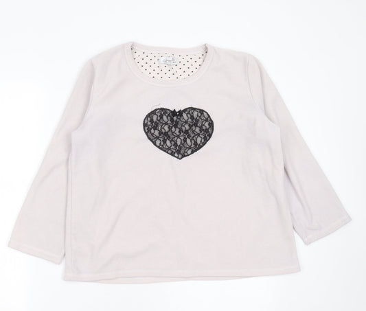 La Maguise Womens Purple Solid Polyester Top Pyjama Top Size S   - heart