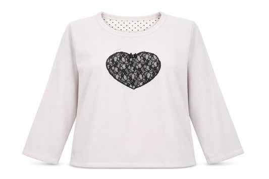La Maguise Womens Purple Solid Polyester Top Pyjama Top Size S   - heart