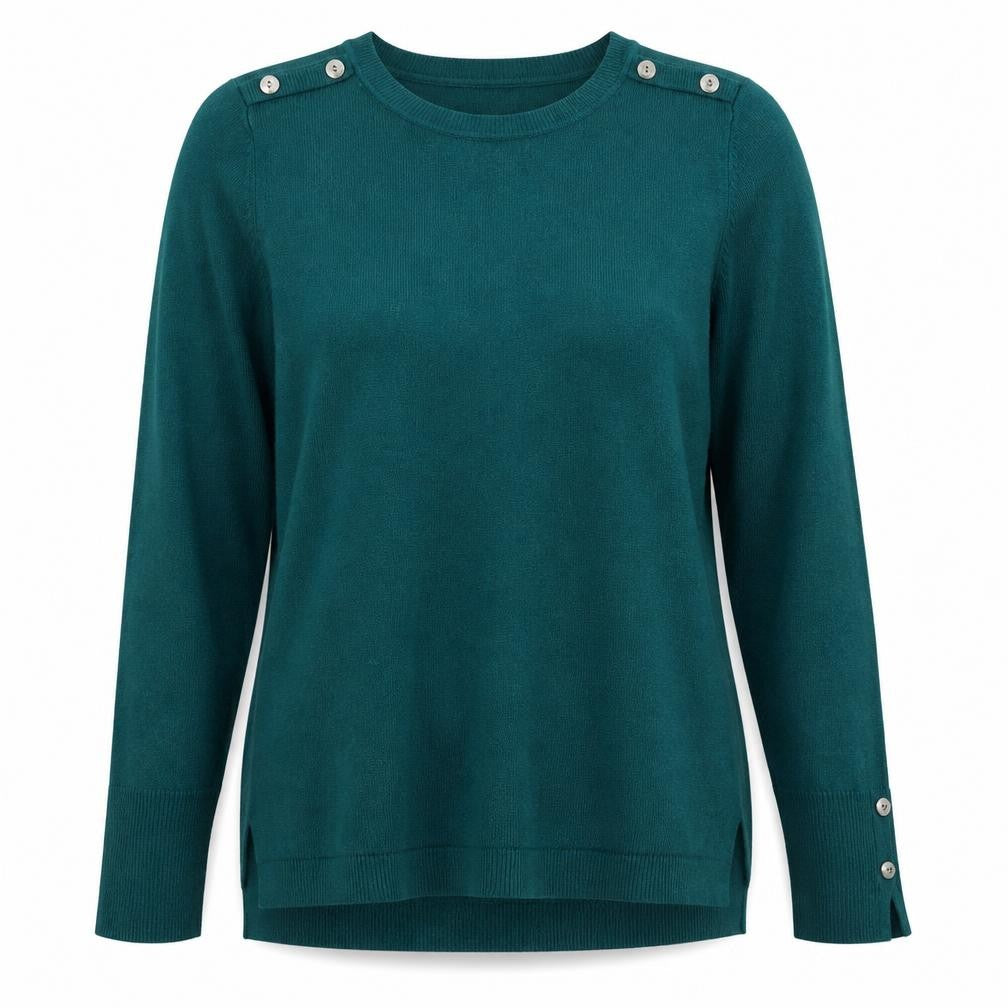 Primark Womens Green Round Neck  Acrylic Pullover Jumper Size S
