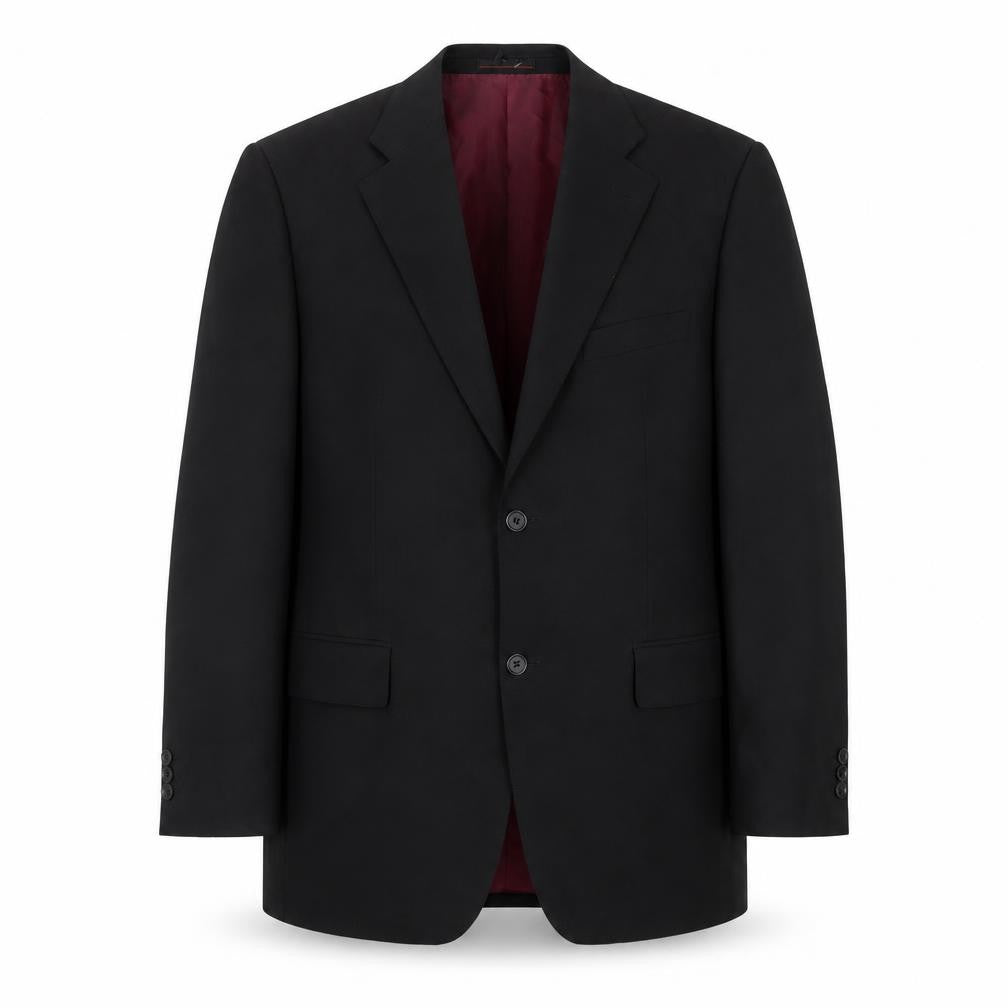 1860 Menswear Mens Black  Polyester Jacket Suit Jacket Size 40