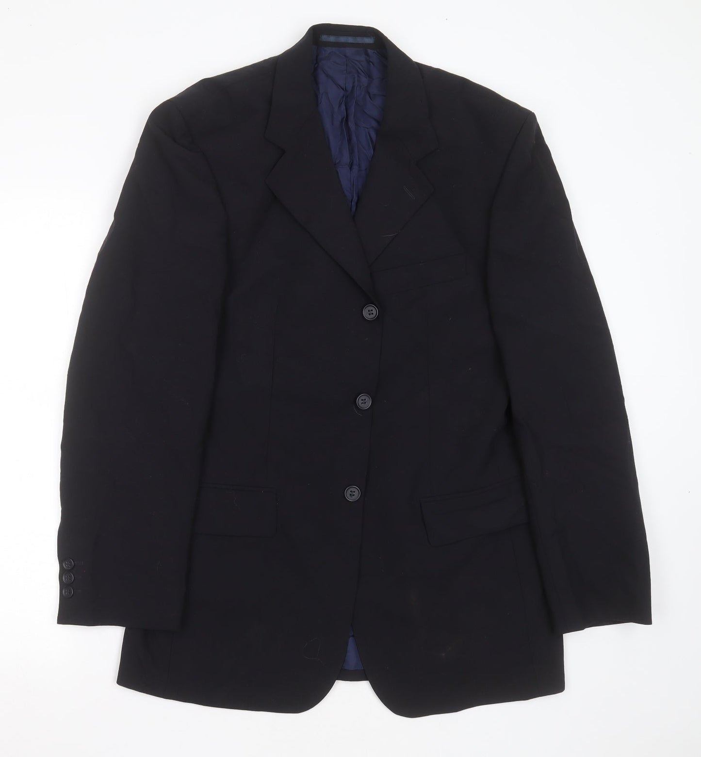 Principles Mens Black  Wool Jacket Suit Jacket Size 38