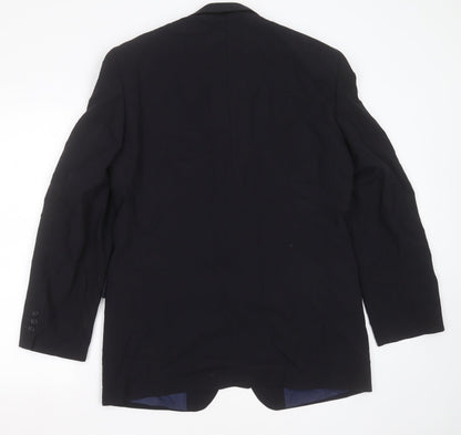 Principles Mens Black  Wool Jacket Suit Jacket Size 38