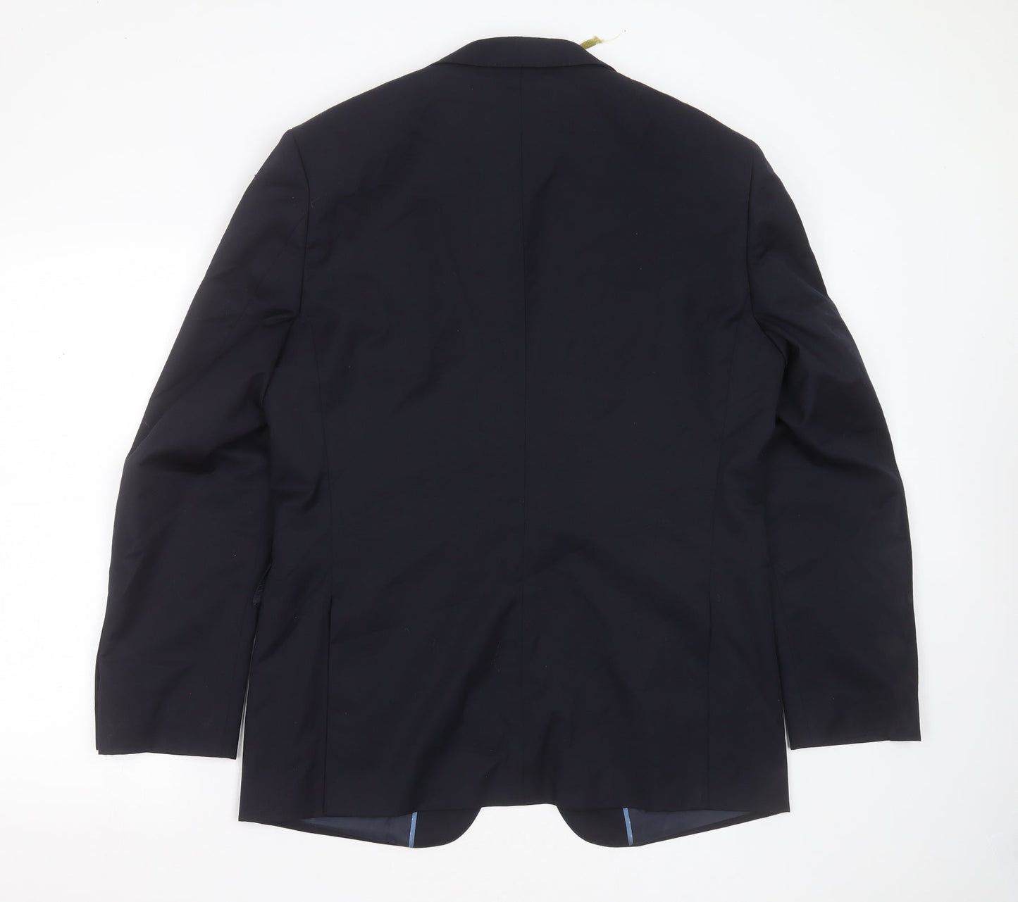VAN KOLLEM Mens Blue  Wool Jacket Suit Jacket Size 40