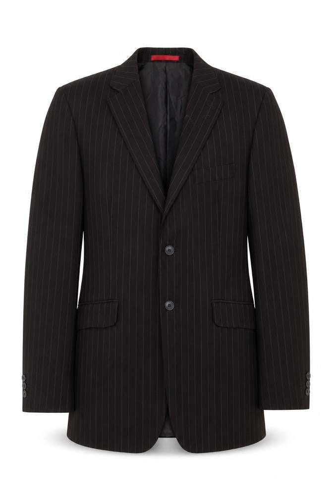 Burton Mens Brown Striped Polyester Jacket Suit Jacket Size 42