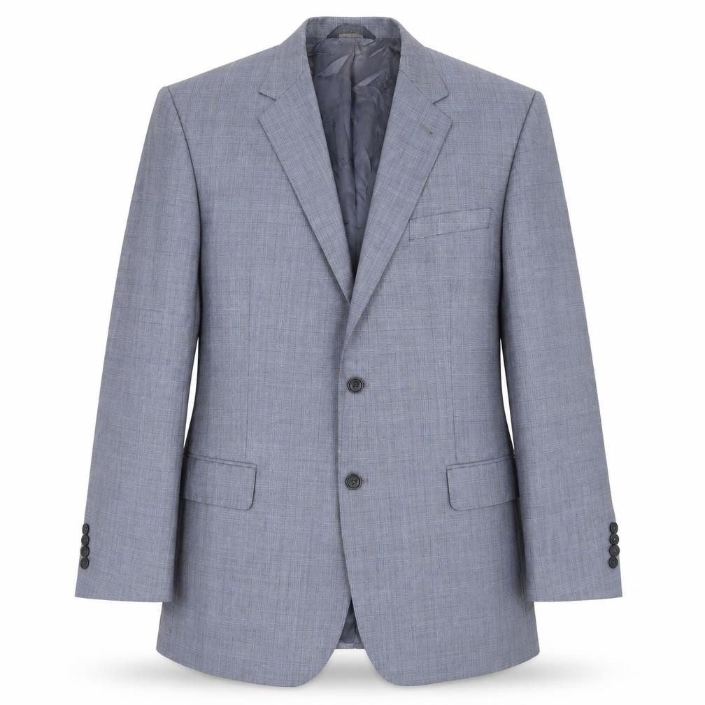 Jos. A. Bank Mens Blue Check Wool Jacket Suit Jacket Size 46