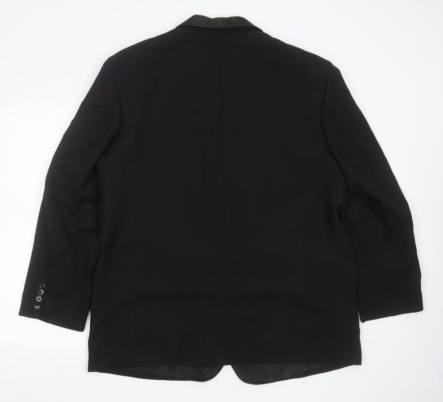 Preworn Mens Black  Polyester Jacket Suit Jacket Size 46