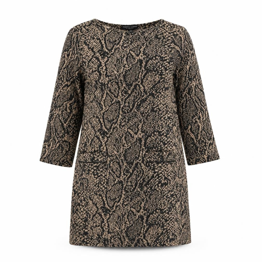 Dorothy Perkins Womens Multicoloured Animal Print Polyester A-Line  Size 12  Boat Neck