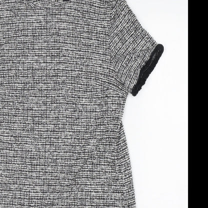 Preloved New Look Womens Multicoloured  Polyester A-Line  Size 12  Crew Neck - Detail