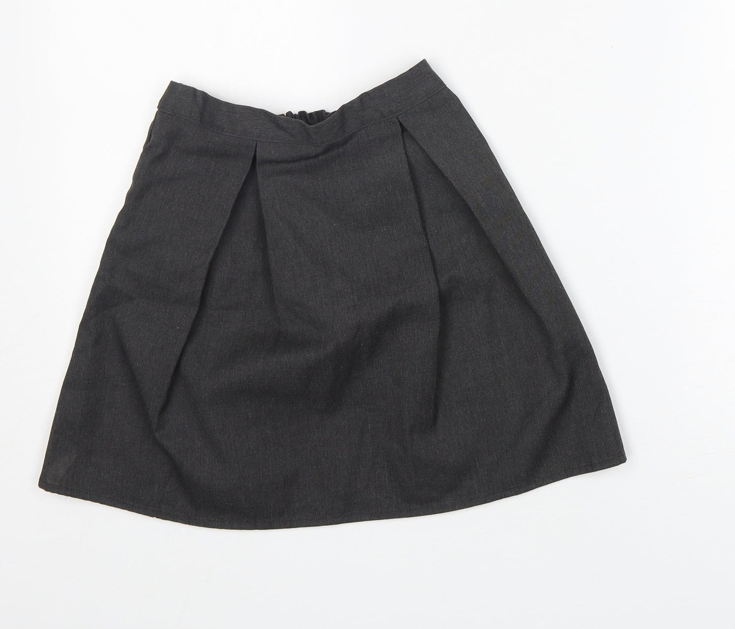 Nutmeg Girls Grey  Polyester A-Line Skirt Size 7-8 Years  Regular Button - two pockets