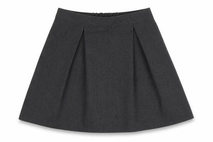 Nutmeg Girls Grey  Polyester A-Line Skirt Size 7-8 Years  Regular Button - two pockets