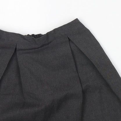 Nutmeg Girls Grey  Polyester A-Line Skirt Size 7-8 Years  Regular Button - two pockets