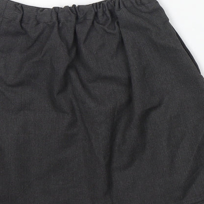 Nutmeg Girls Grey  Polyester A-Line Skirt Size 7-8 Years  Regular Button - two pockets
