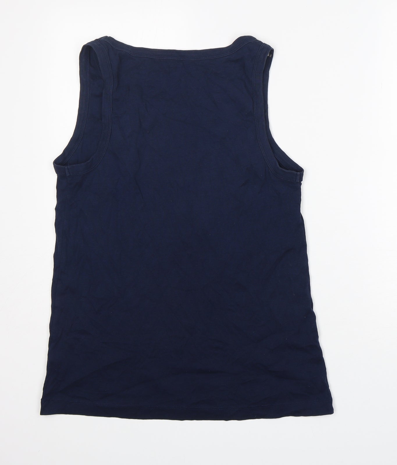 TU Mens Blue  100% Cotton Basic Tank Size 20 Round Neck