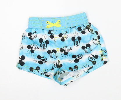 Preloved Disney Baby Blue  Polyester Jogger Trousers Size 24 Months   - Mickey - Front