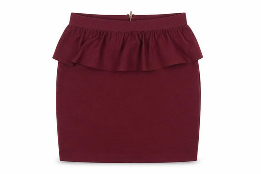 New Look Womens Red  Polyester Straight & Pencil Skirt Size 12   Zip
