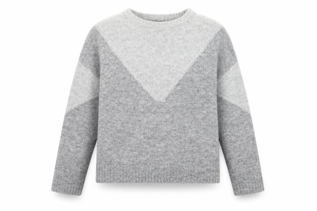 Primark Womens Grey Crew Neck  Acrylic Pullover Jumper Size S