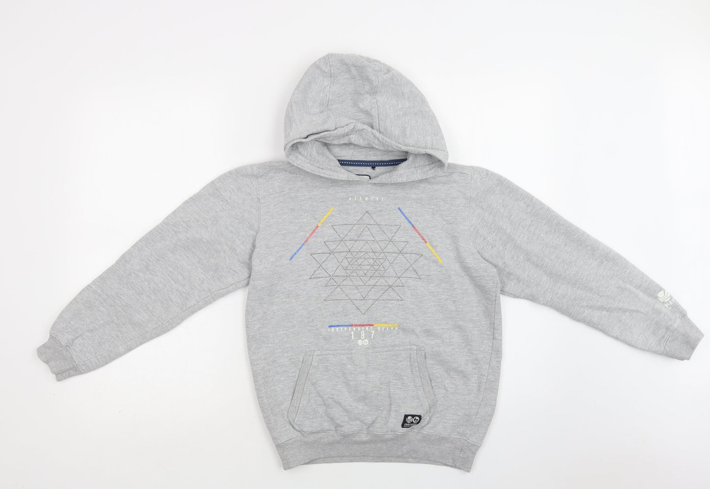 Haywire Womens Grey  Cotton Pullover Hoodie Size M