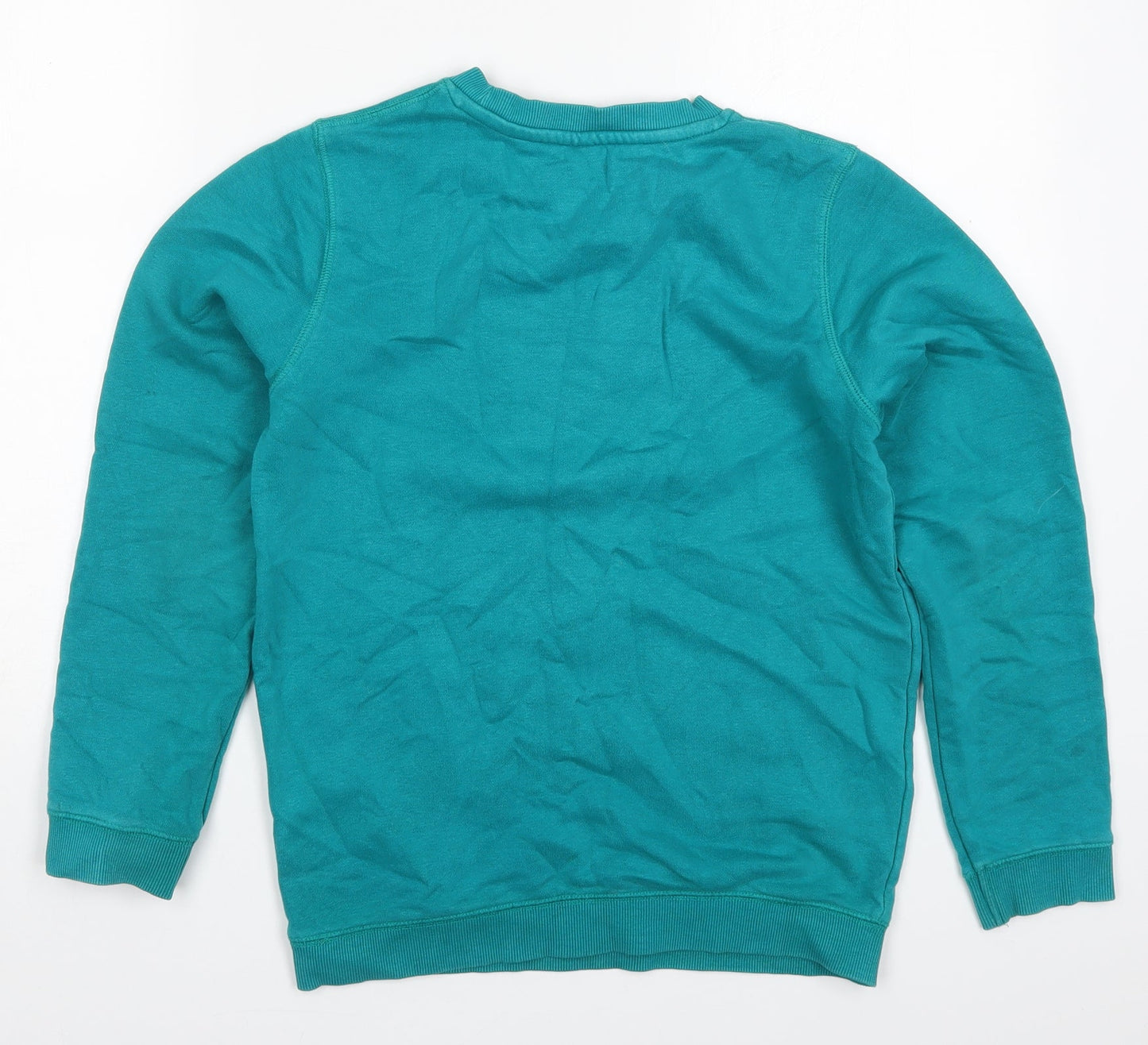 TU Boys Green  Cotton Pullover Sweatshirt Size 11 Years  Pullover