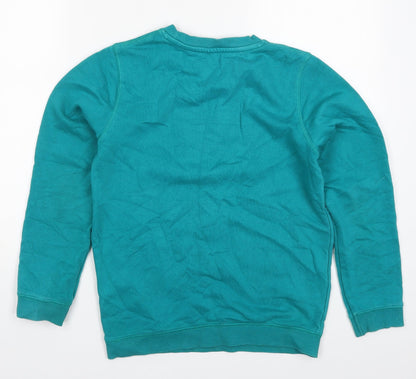 Tu Boys Green  Cotton Pullover Sweatshirt Size 11 Years  Pullover