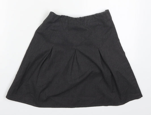 George Girls Grey  Polyester Skater Skirt Size 8-9 Years  Regular Zip