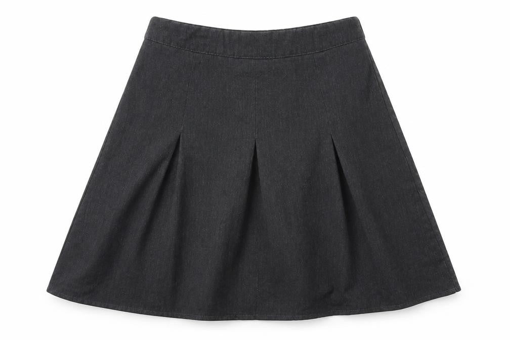 George Girls Grey  Polyester Skater Skirt Size 8-9 Years  Regular Zip