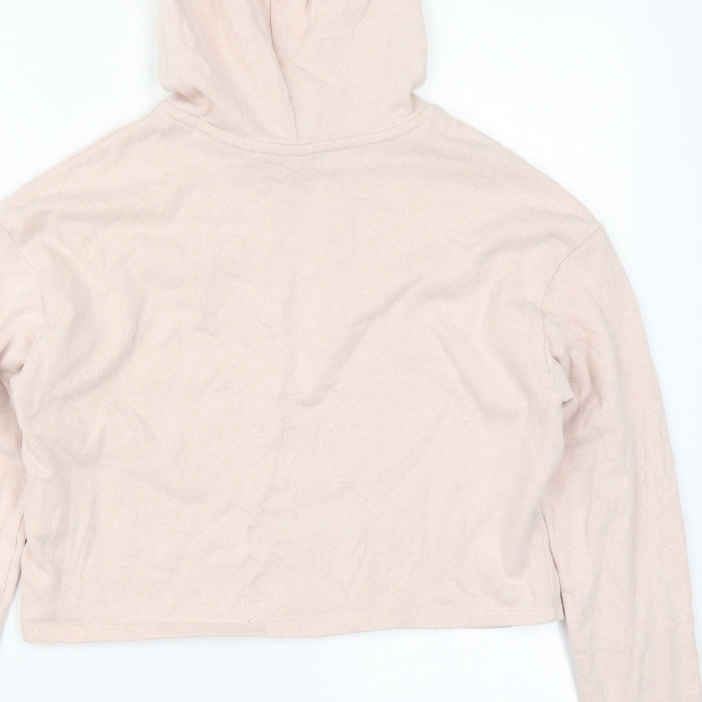 H&M Womens Pink  Cotton Pullover Hoodie Size XS  Pullover
