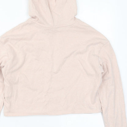 H&M Womens Pink  Cotton Pullover Hoodie Size XS  Pullover