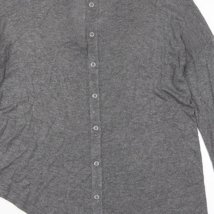 Next Womens Grey V-Neck  Viscose Pullover Jumper Size 10
