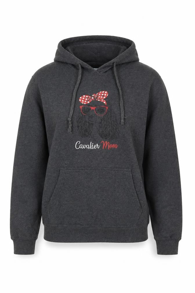 Port & Company Womens Grey  Polyester Pullover Hoodie Size M  Pullover - Cavalier Mom