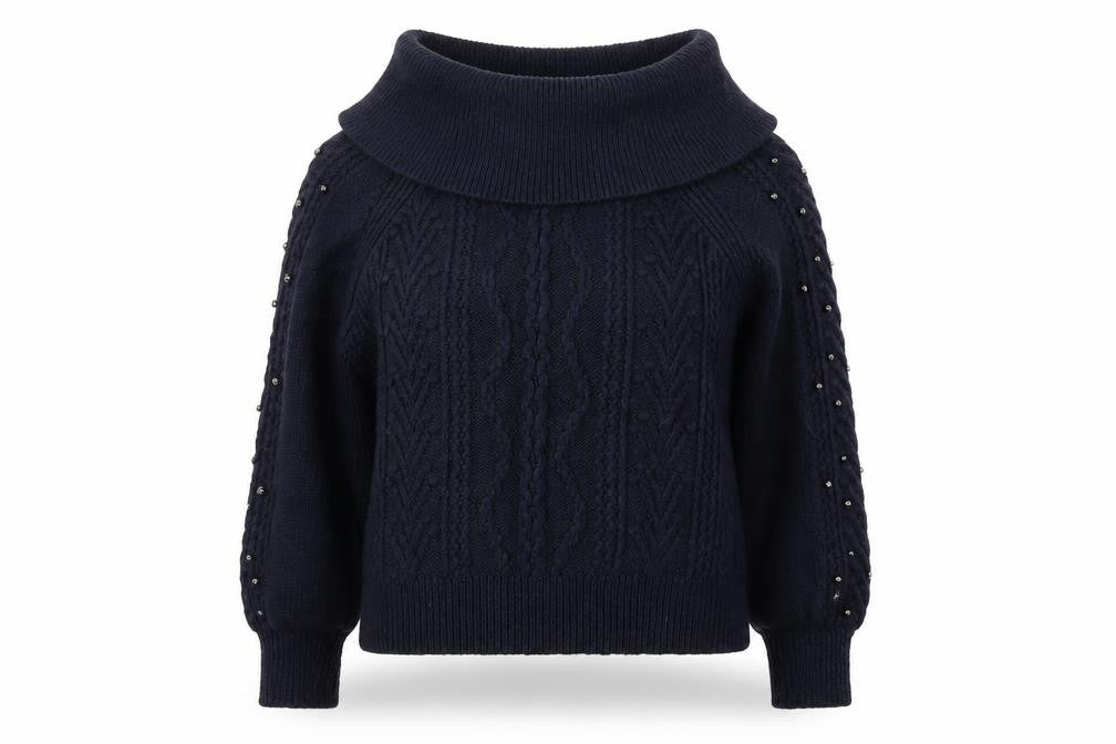 NEXT Womens Blue Roll Neck  Nylon Pullover Jumper Size XS