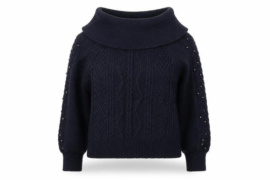 Next Womens Blue Roll Neck  Nylon Pullover Jumper Size XS