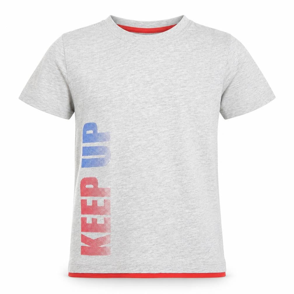 zakti Boys Grey  Cotton Basic T-Shirt Size 9-10 Years Crew Neck