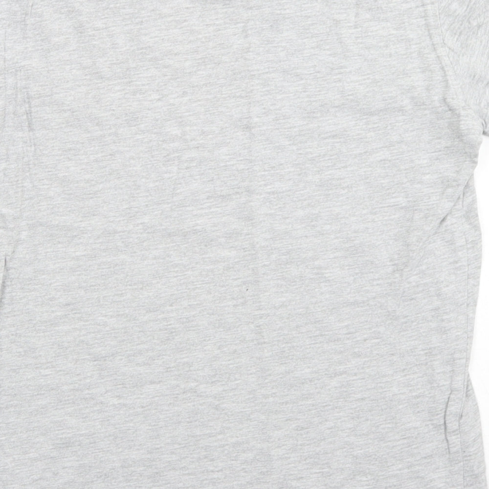 zakti Boys Grey  Cotton Basic T-Shirt Size 9-10 Years Crew Neck