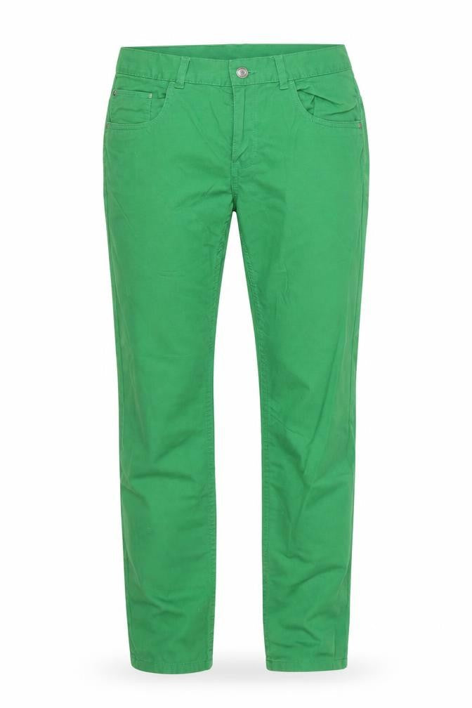 C&A Womens Green  Cotton Chino Trousers Size 30 in L29 in Regular Zip